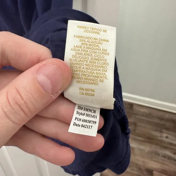 Navy Blue Kate Spade Sleep Shirt Size L - Picture 5 of 6